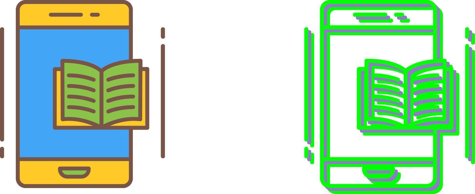 E Book Icon Design vector