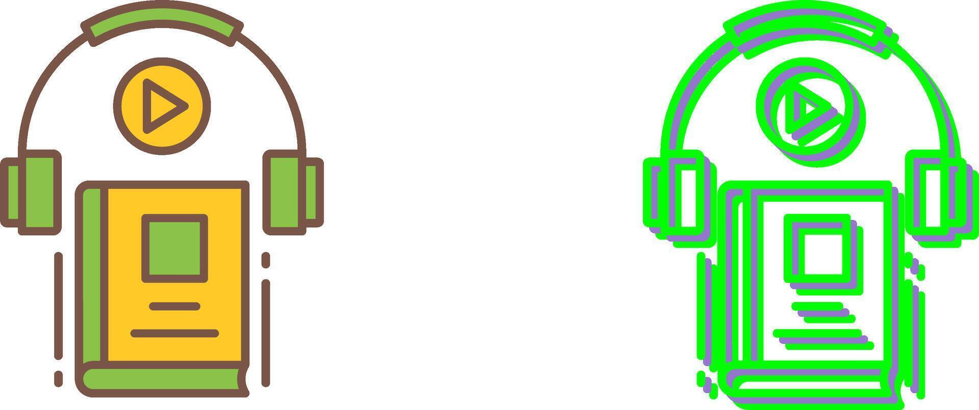 Audio Book Icon Design vector