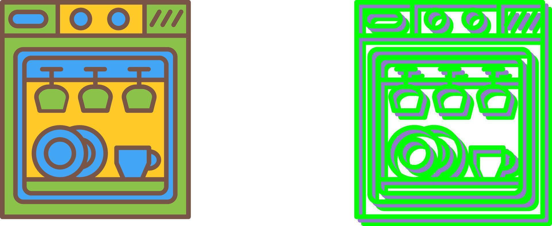 Dishwasher Icon Design vector