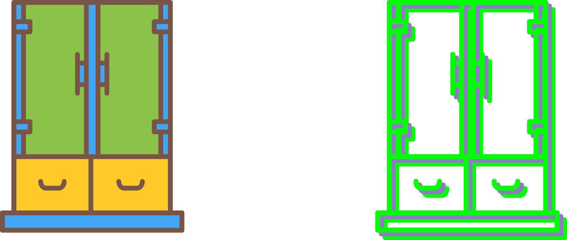 Cabinet Drawer Icon Design vector