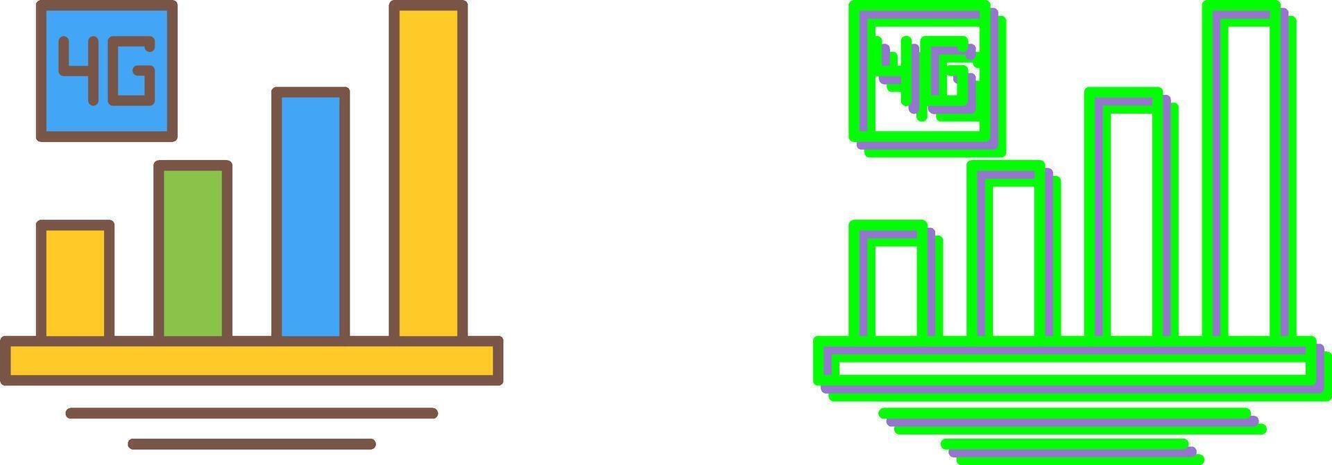 4G Icon Design vector