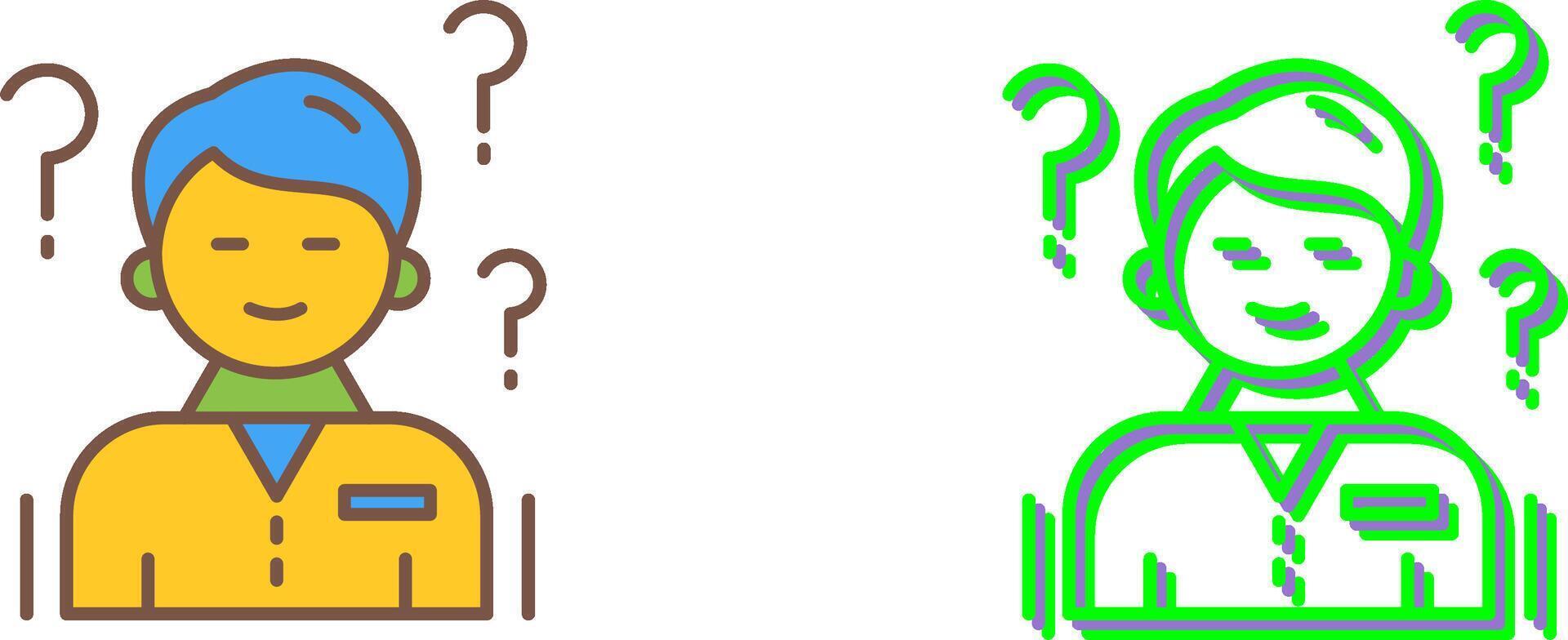 Confuse Icon Design vector