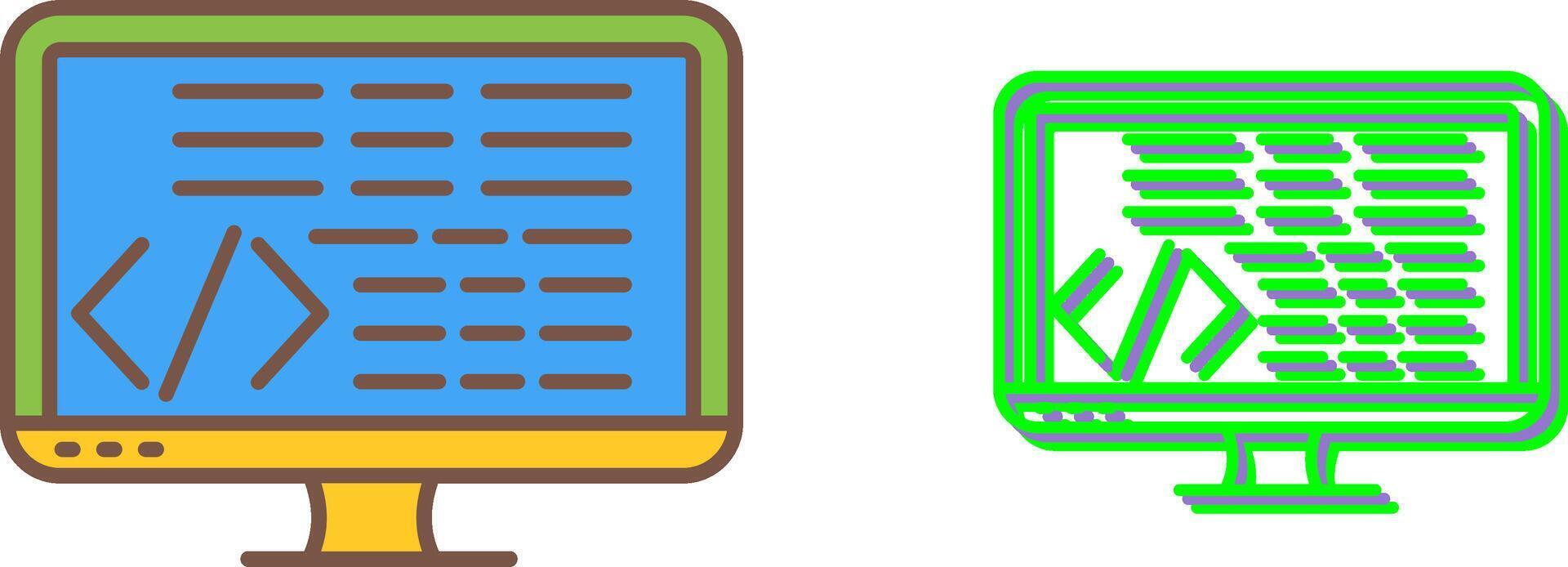 Coding Icon Design vector