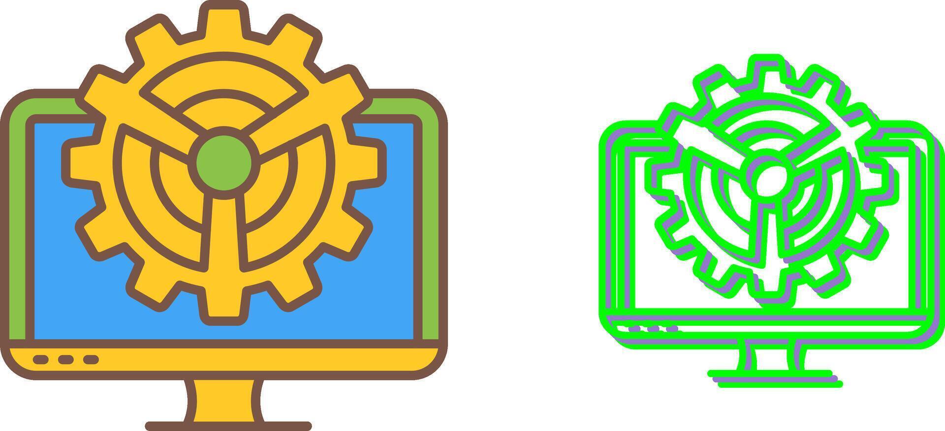 Monitor Icon Design vector