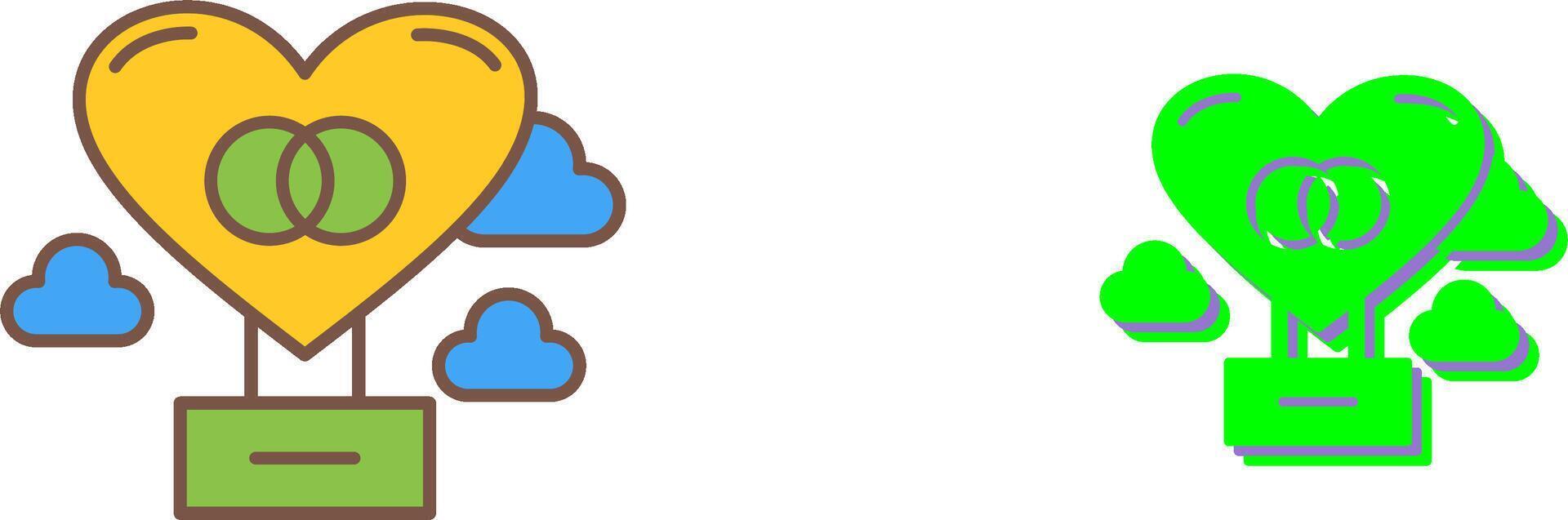 Hot Air Balloon Icon Design vector