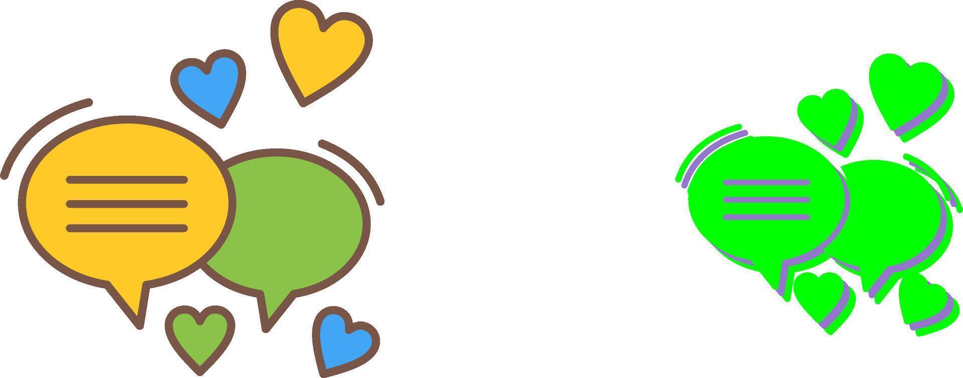 Love Chat Icon Design vector