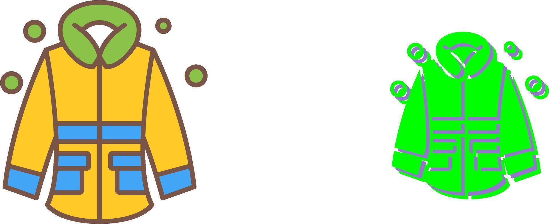 Winter Jacket Icon Design vector