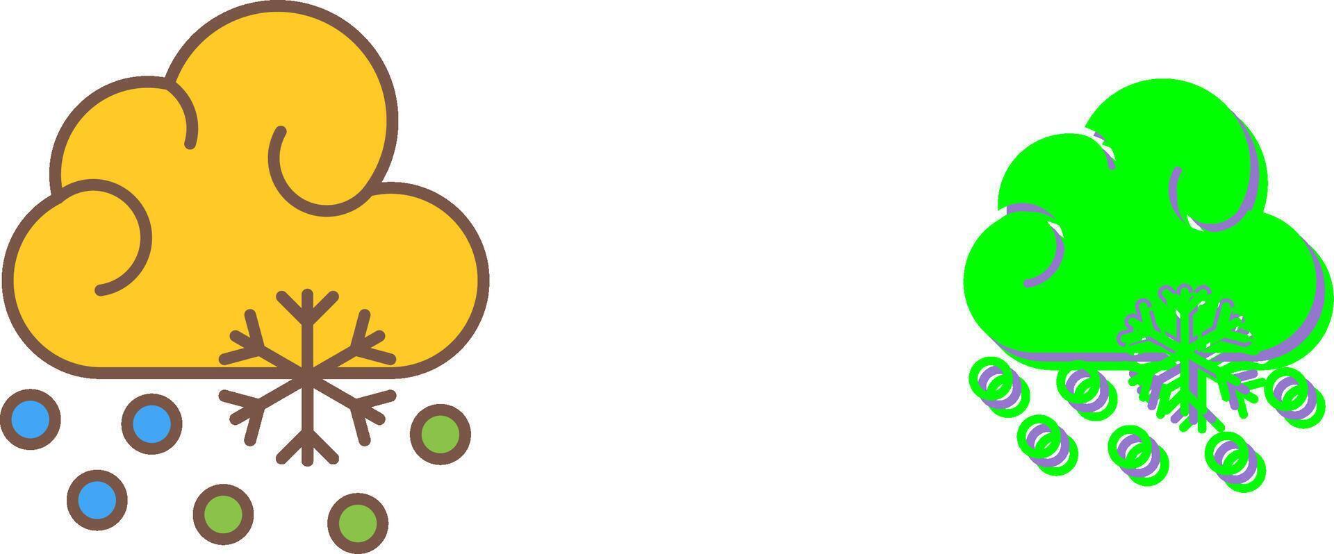 Snow Fall Icon Design vector