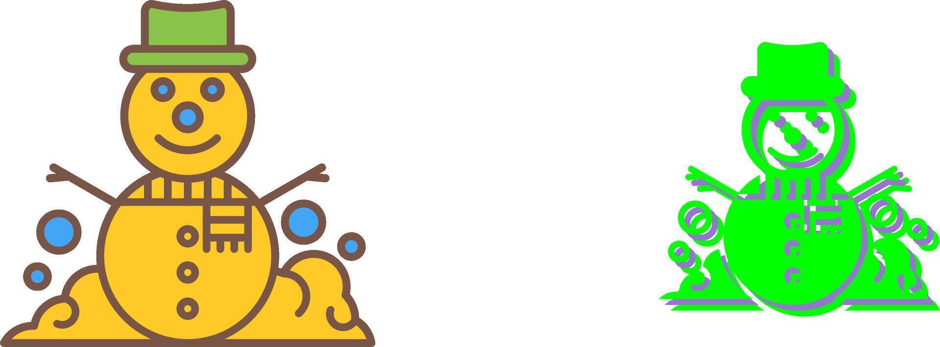 Snowman Icon Design vector