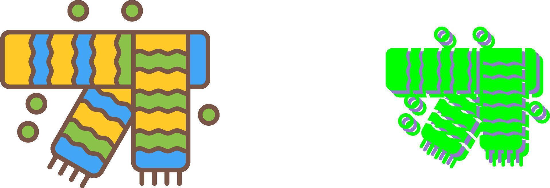 Winter Scarf Icon Design vector