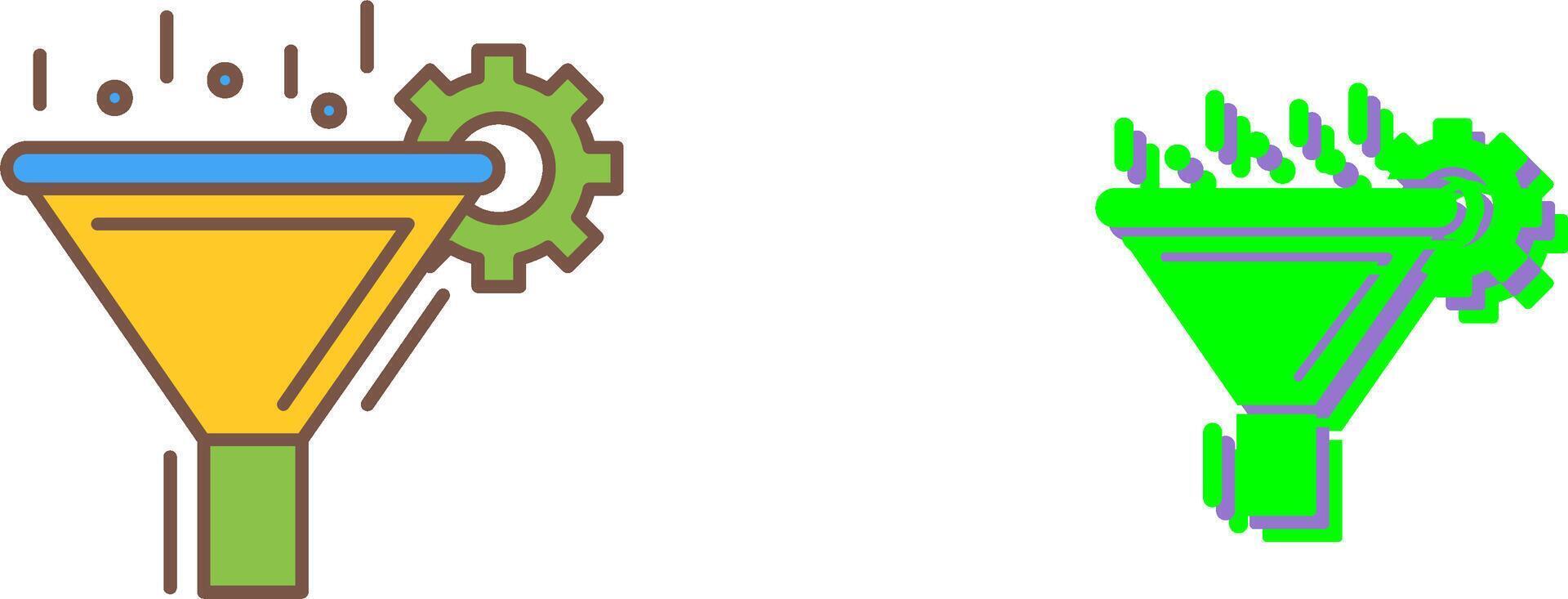 Filtering Icon Design vector