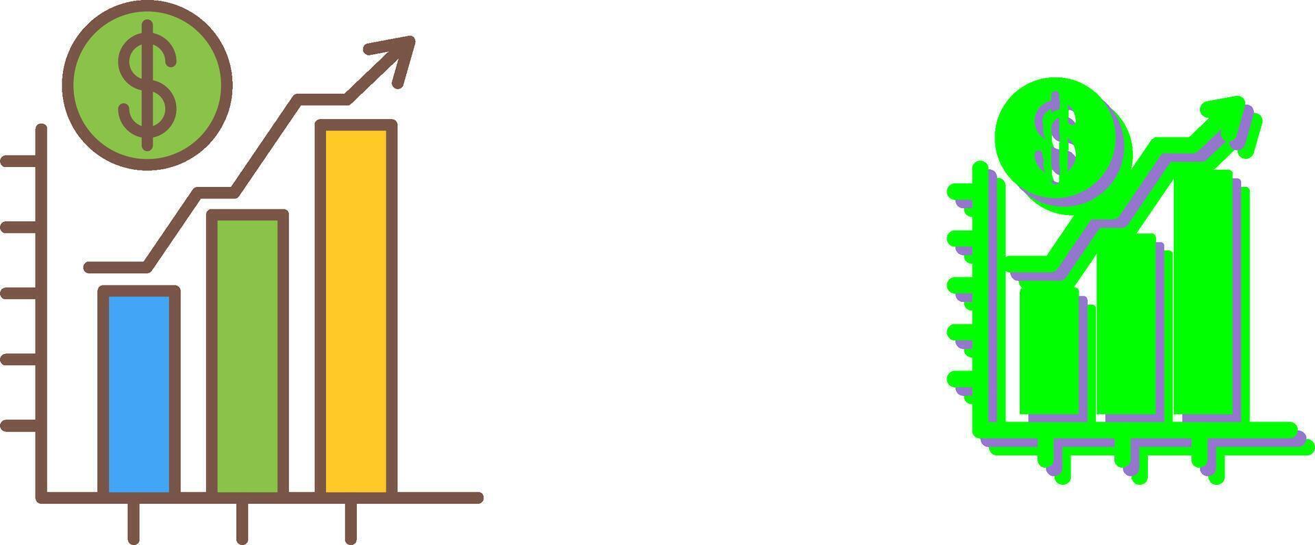 Chart Up Icon Design vector