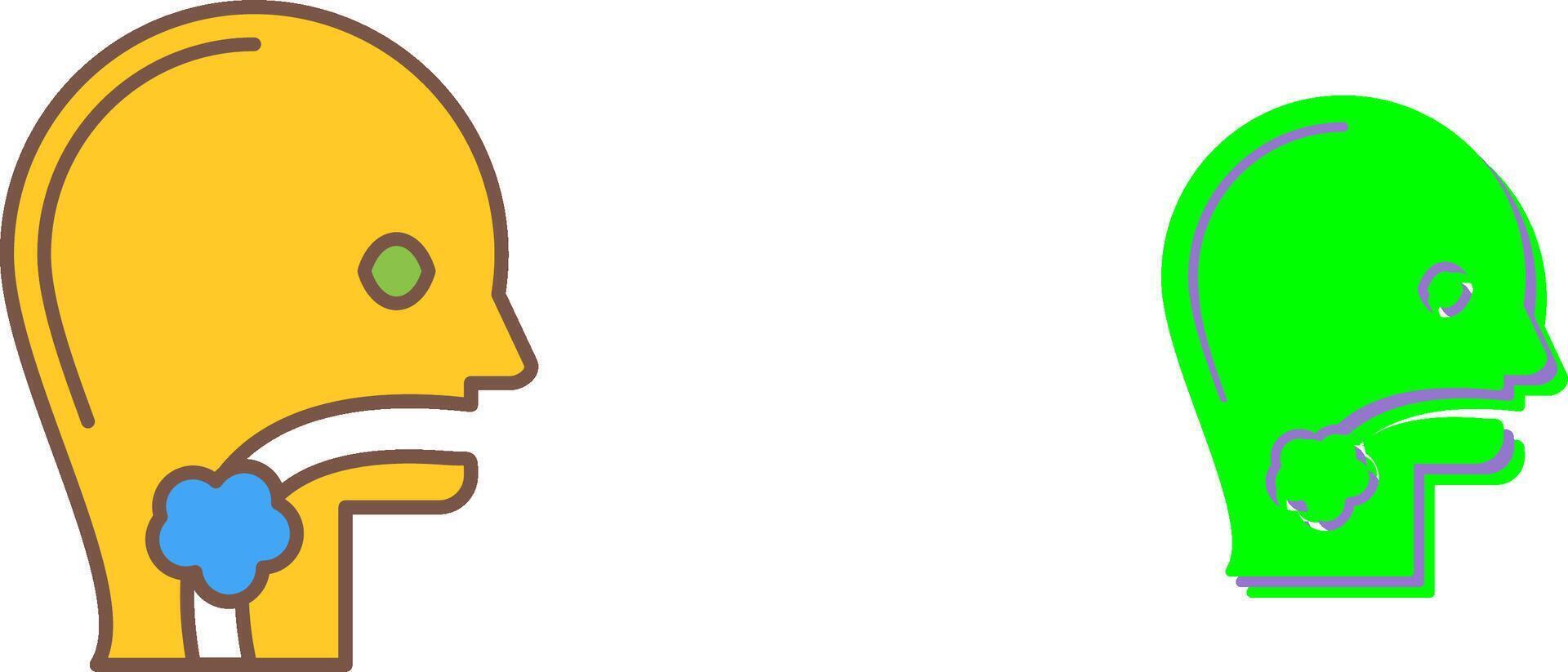 Throat Cancer Icon Design vector