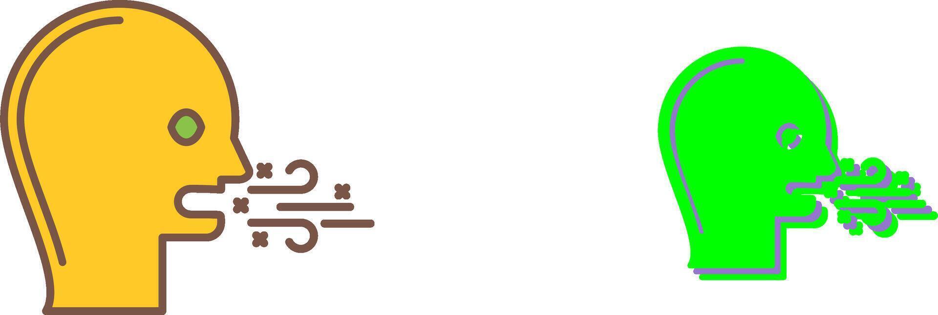 Bad Breath Icon Design vector