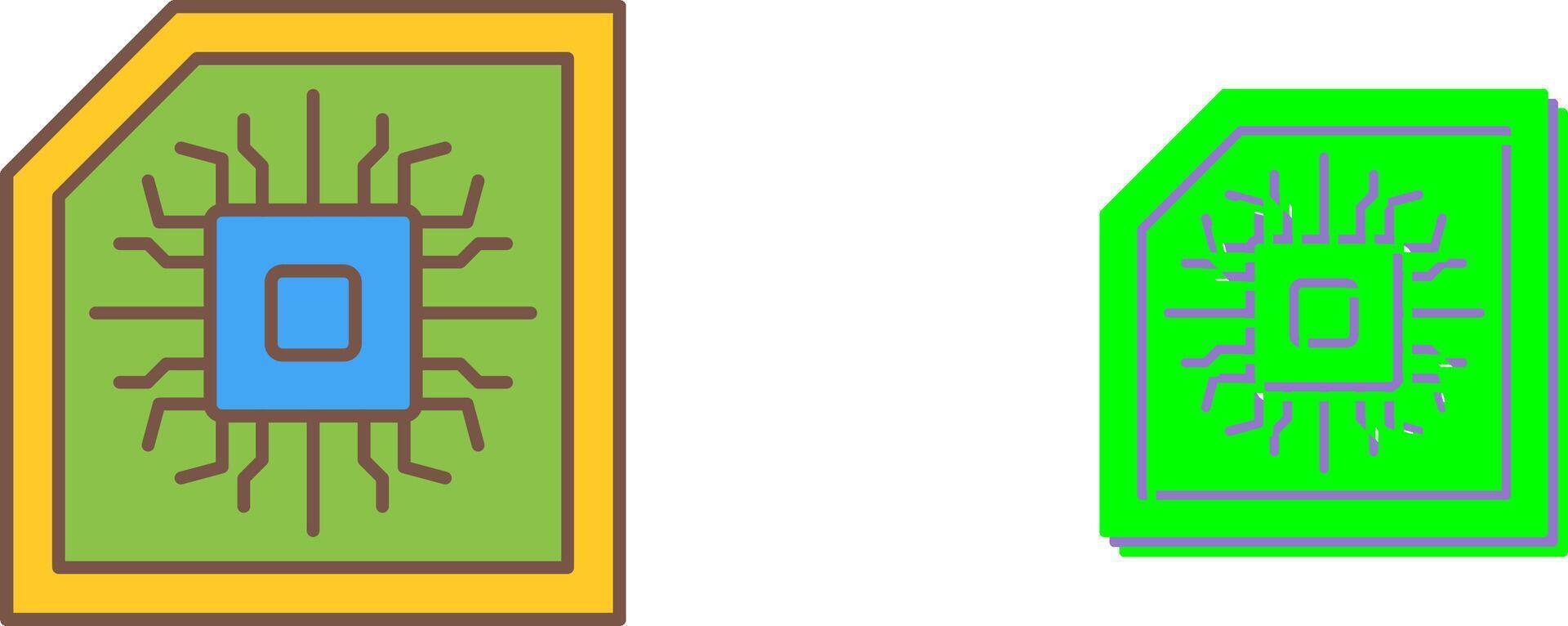 Chip Icon Design vector