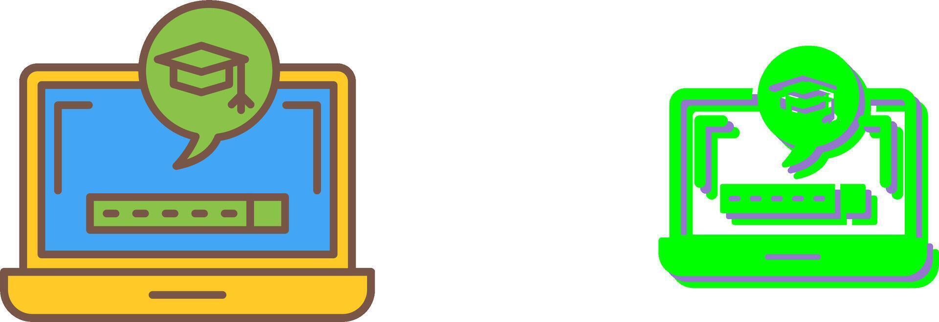 Digital Learning Icon Design vector