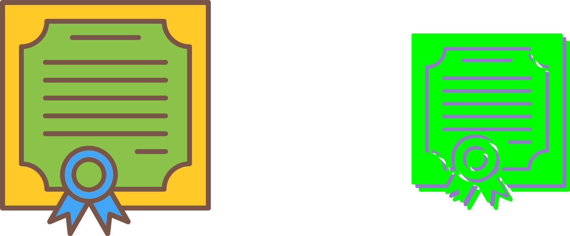 Certificate Icon Design vector