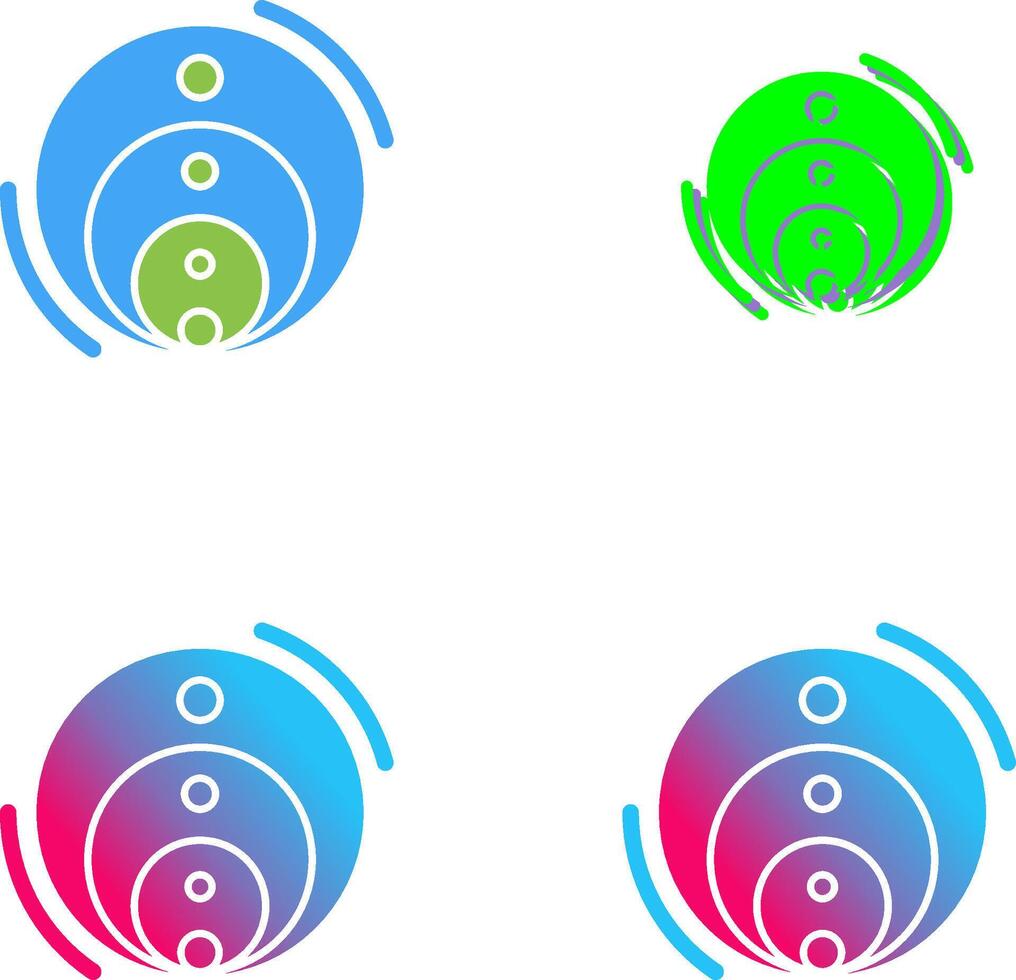 Venn Diagram Icon Design vector