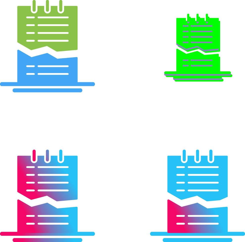 Corrupted List Icon Design vector