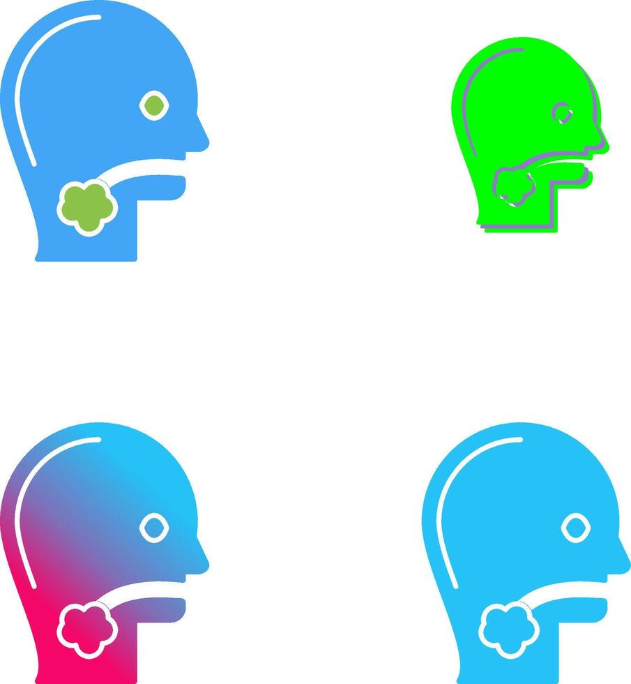 Throat Cancer Icon Design vector