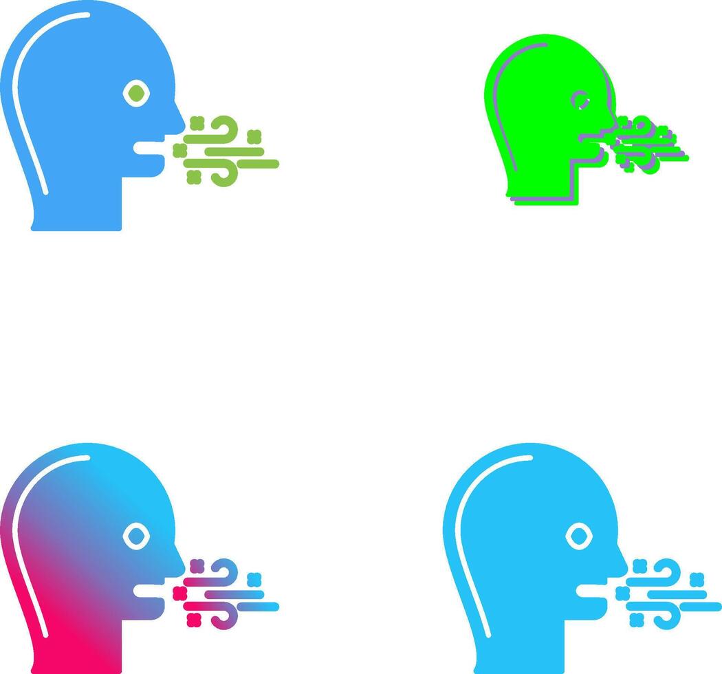 Bad Breath Icon Design vector