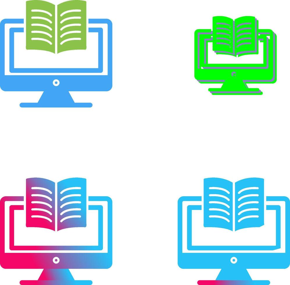 Digital Learning Icon Design vector