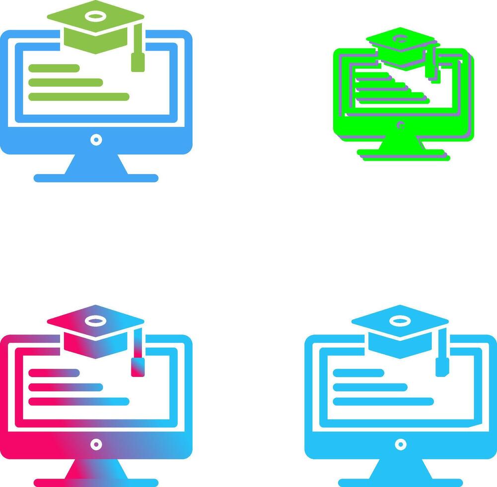 Online Learning Icon Design vector
