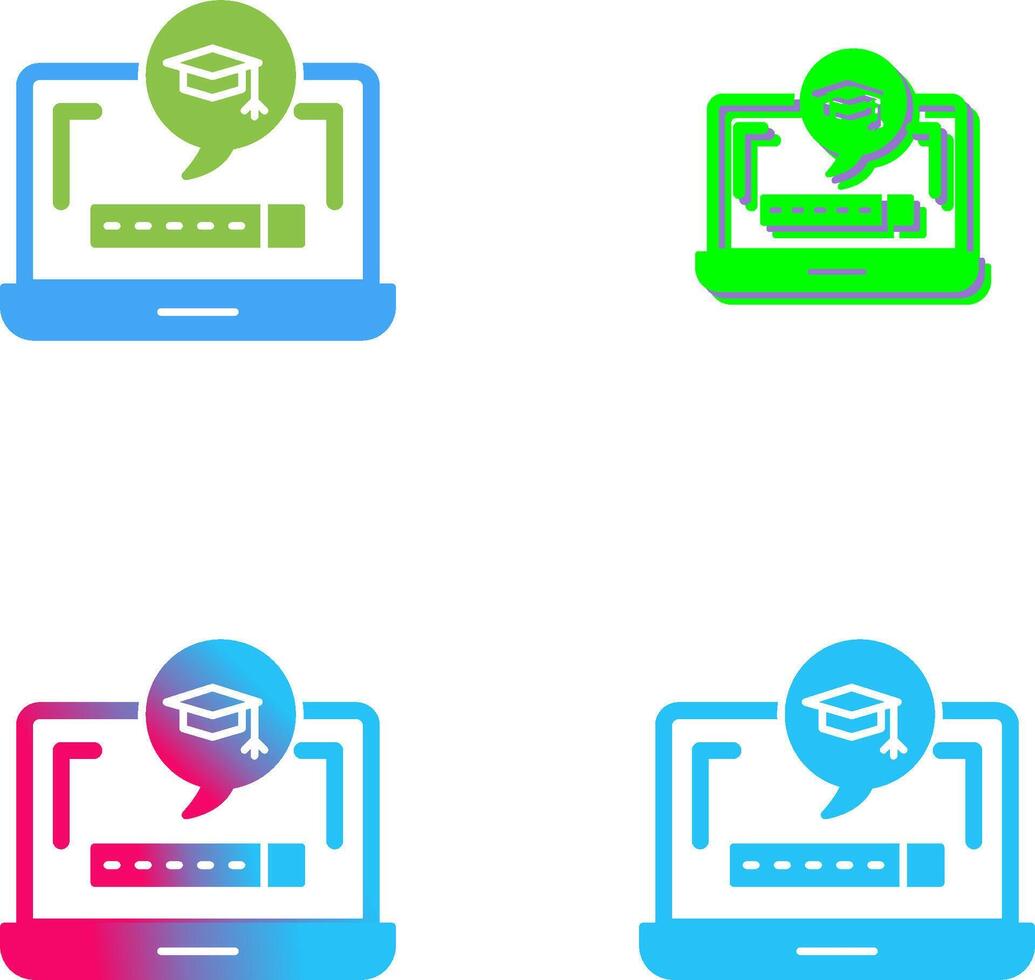 Digital Learning Icon Design vector