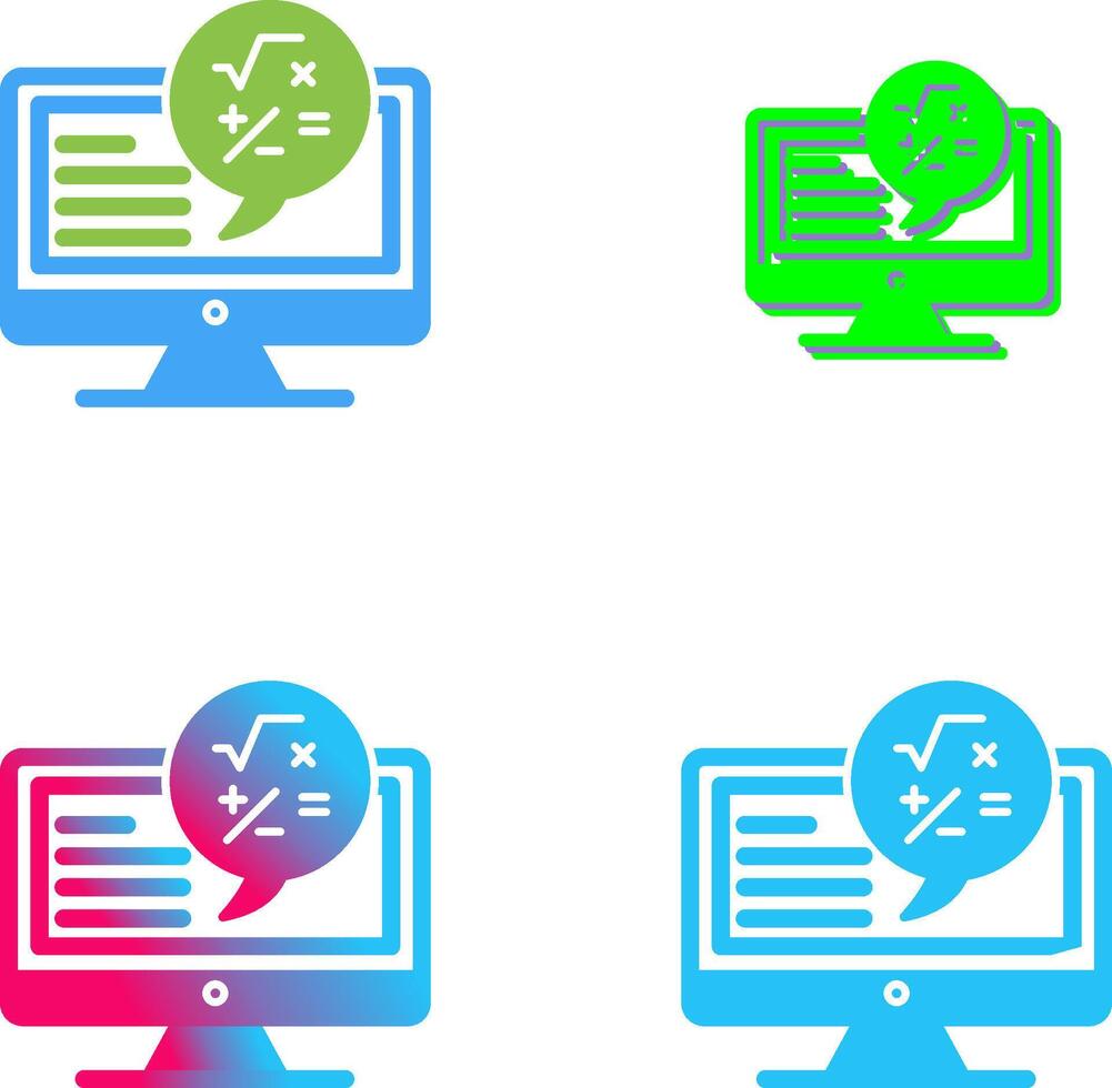 Maths Icon Design vector
