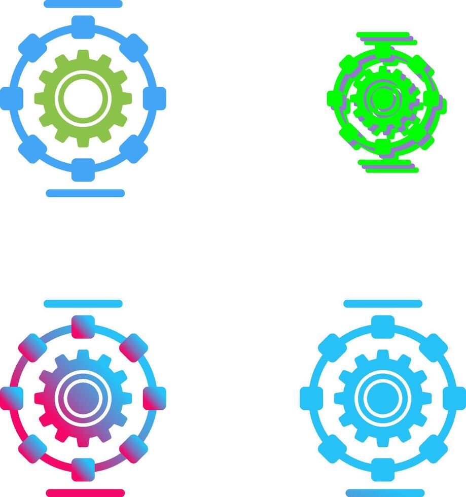 Automated Process Icon Design vector