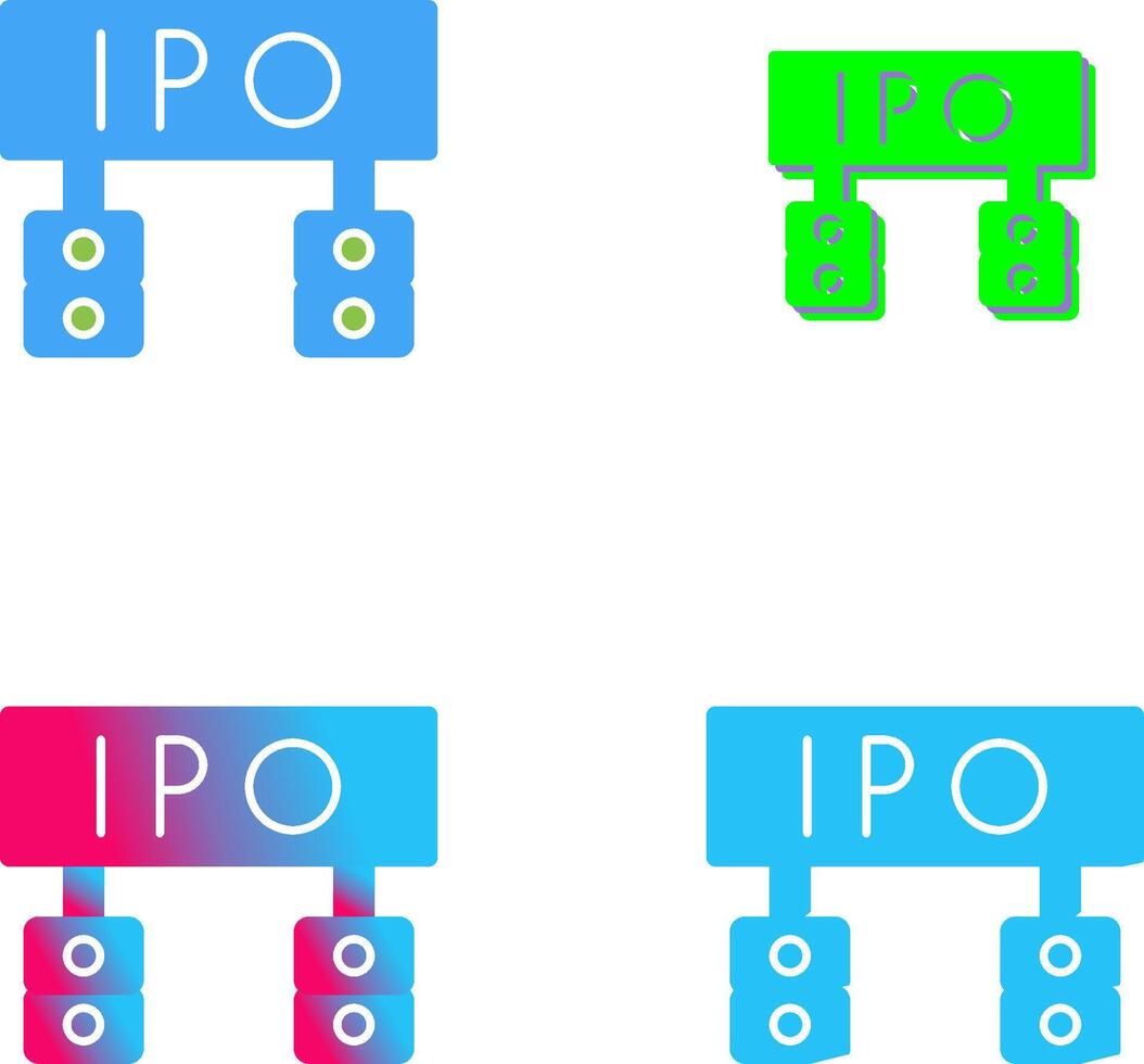 Ipo Icon Design vector