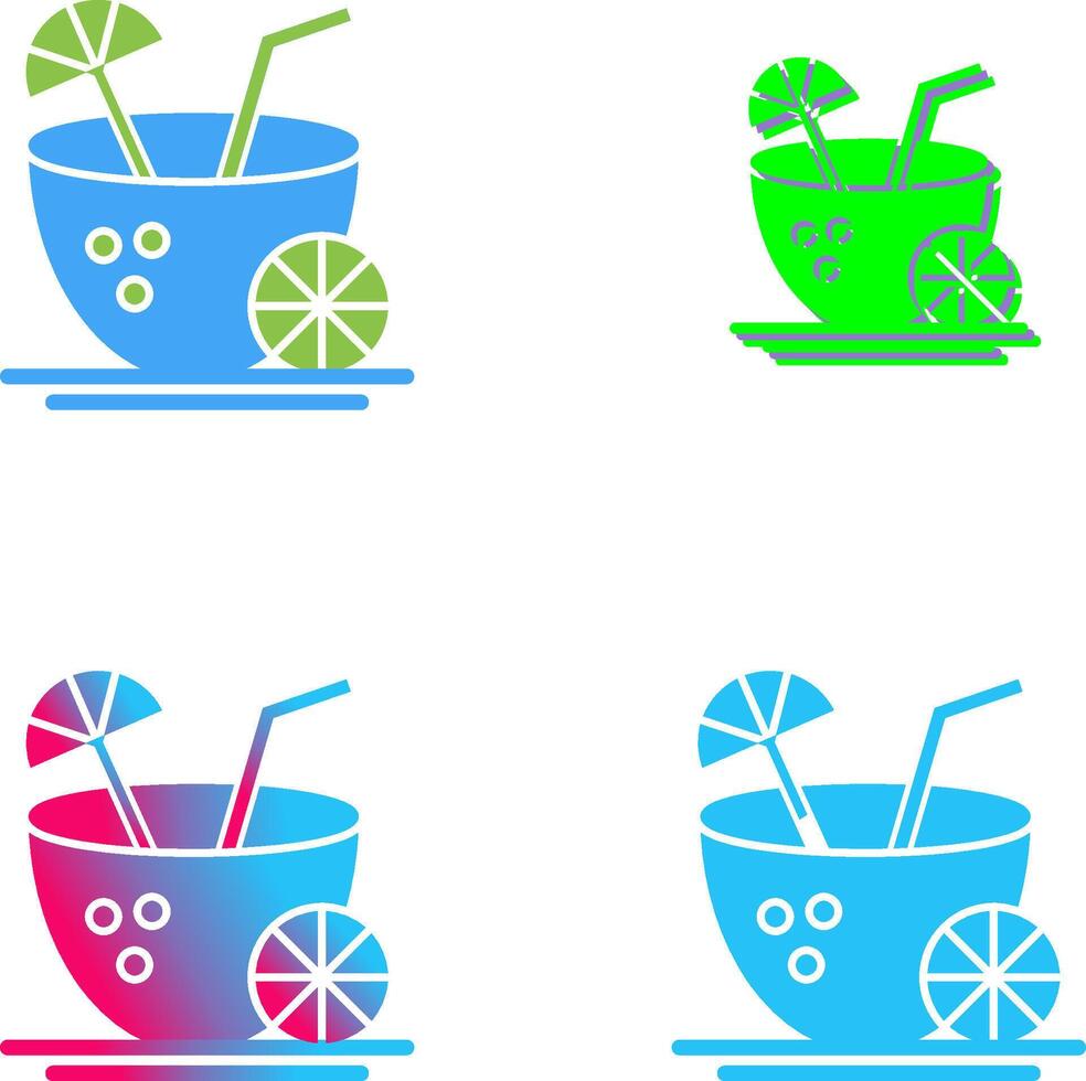 Coconut Drink Icon Design vector