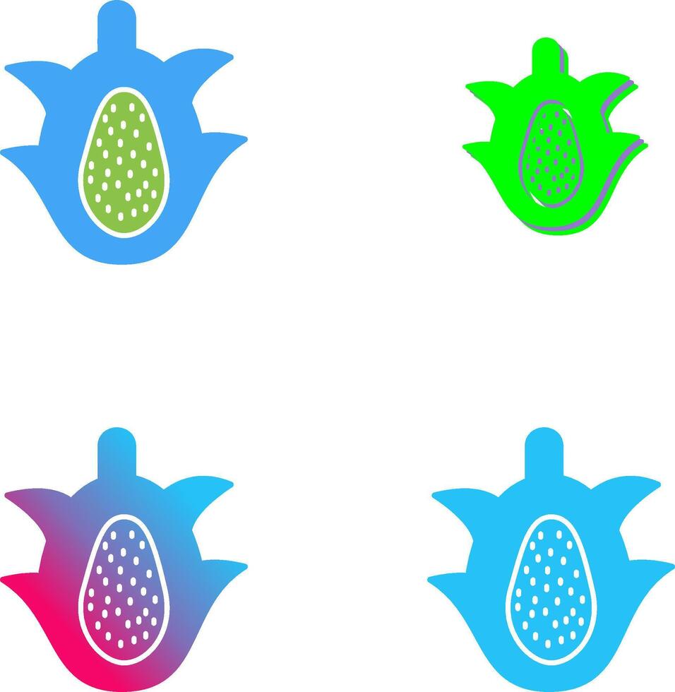 Dragon Fruit Icon Design vector