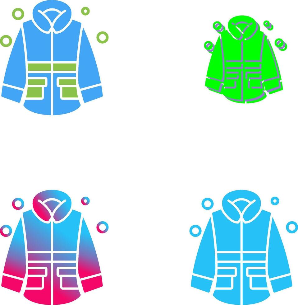 Winter Jacket Icon Design vector