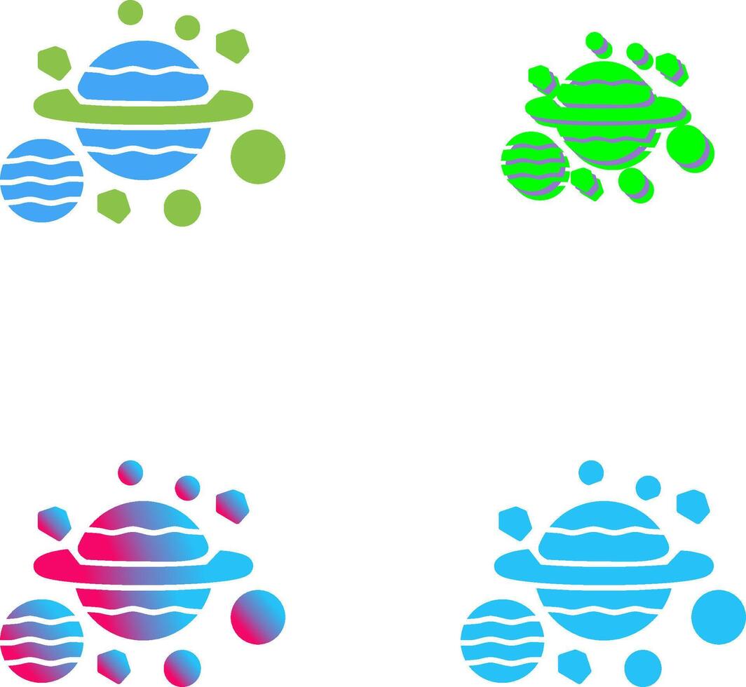 Planets Icon Design vector