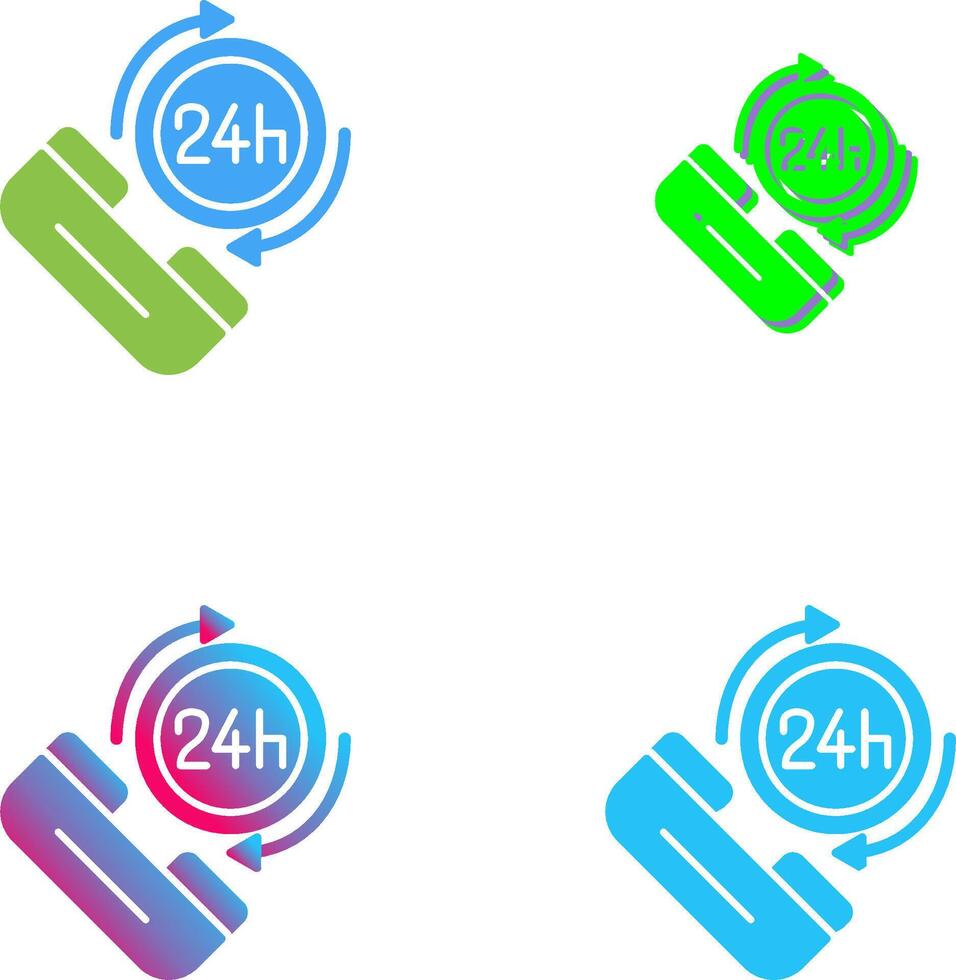 24h Icon Design vector