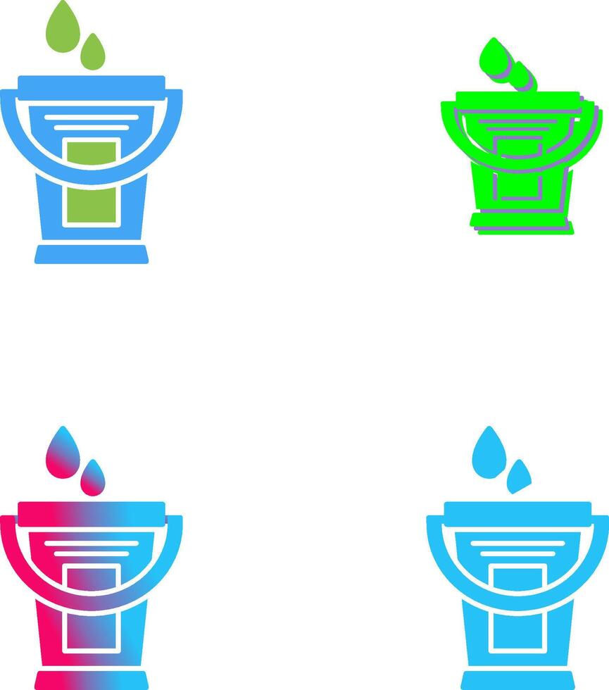 Water Bucket Icon Design vector