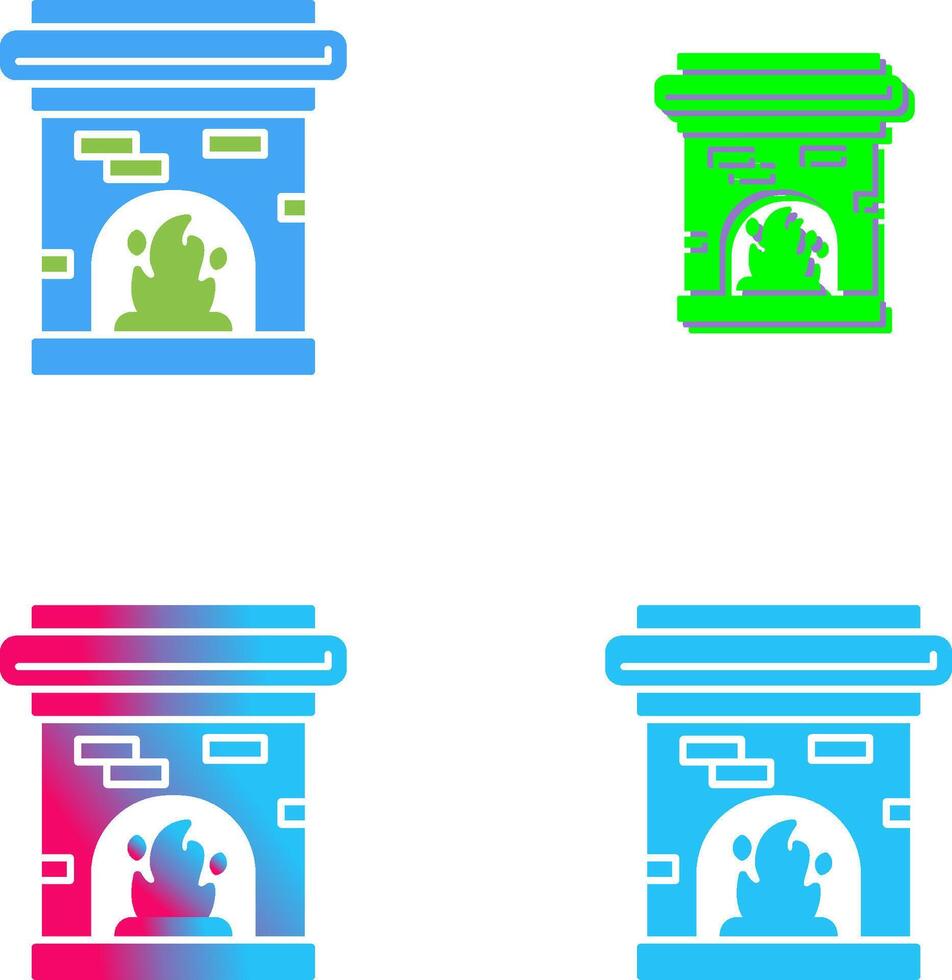 Fireplace Icon Design vector
