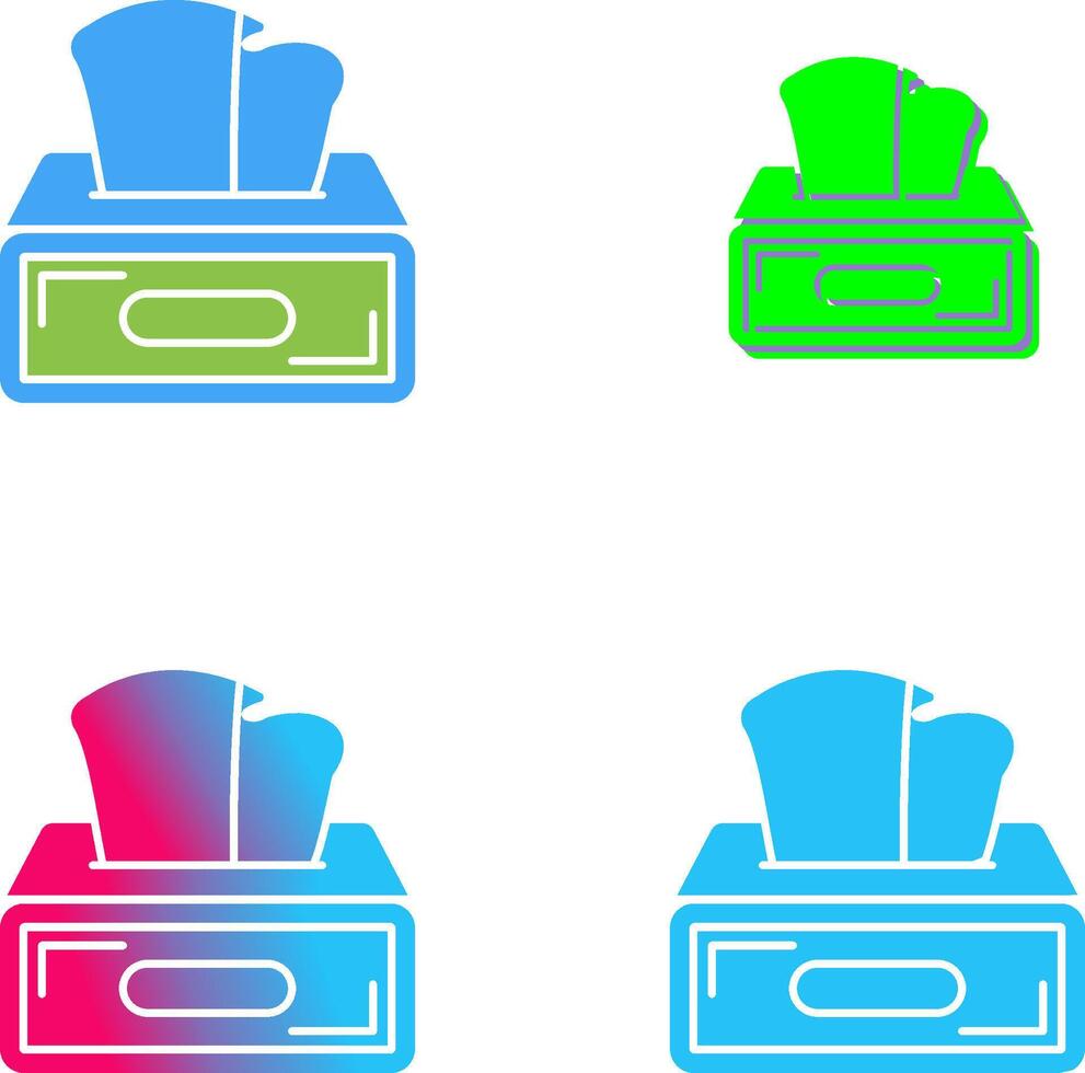 Tissue Box Icon Design vector