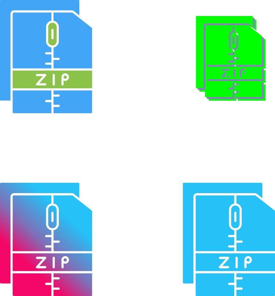 Zip File Icon Design vector