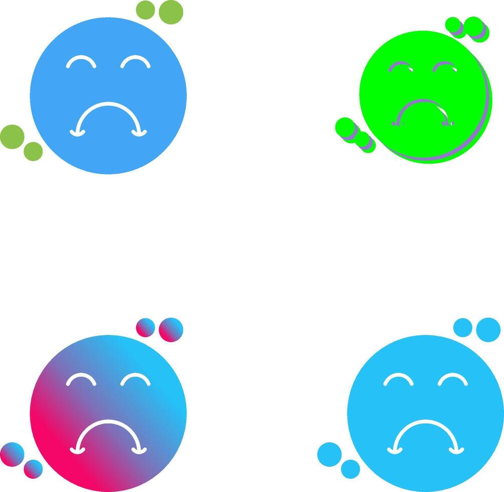 Upset Icon Design vector
