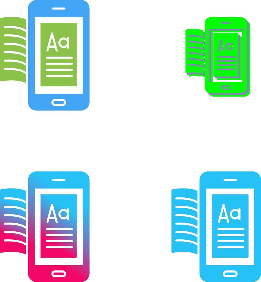 Ebook Icon Design vector