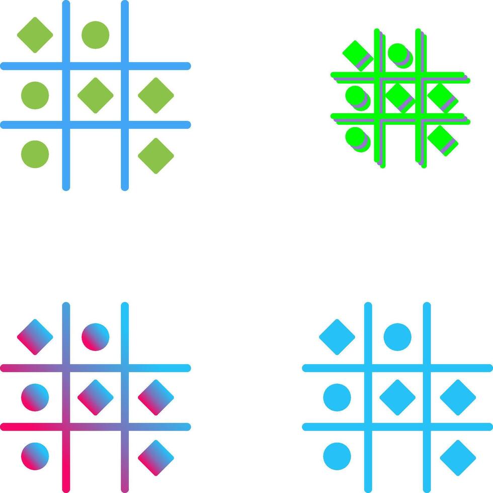 Tic Tac Toe Icon Design vector