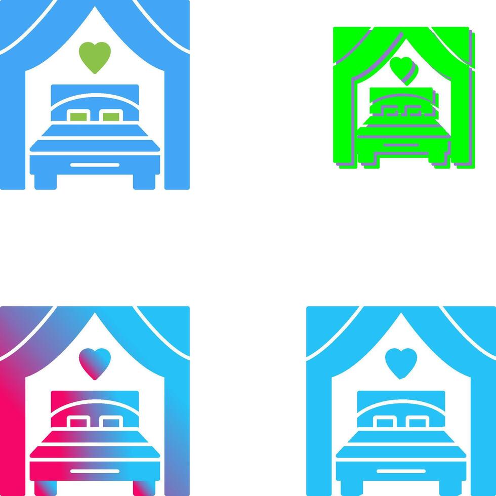 Bed Icon Design vector