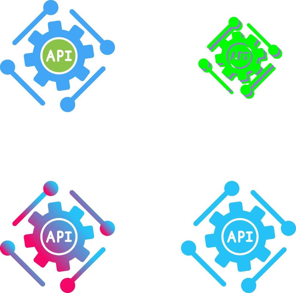 Api Icon Design vector