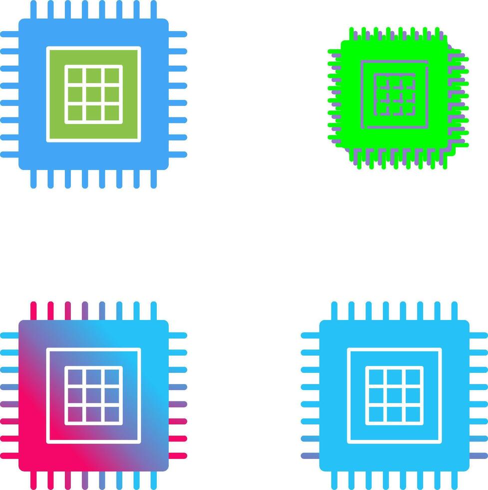 Processor Icon Design vector