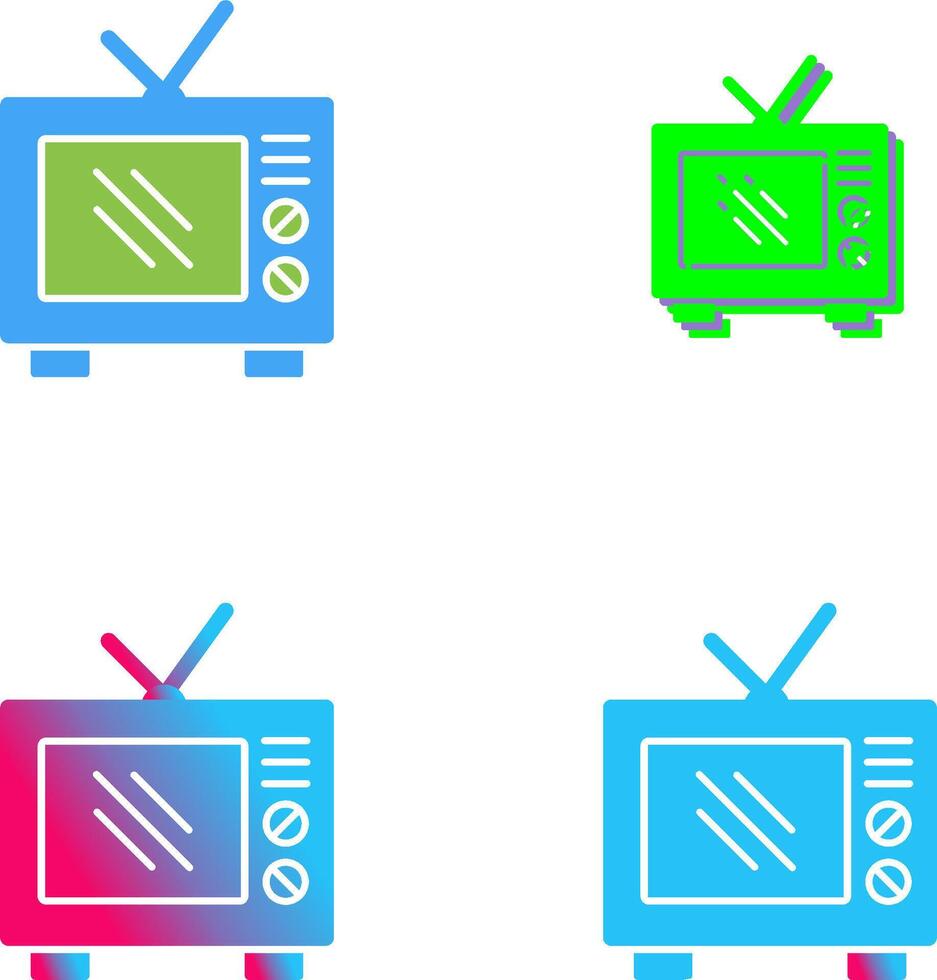 Old TV Icon Design vector