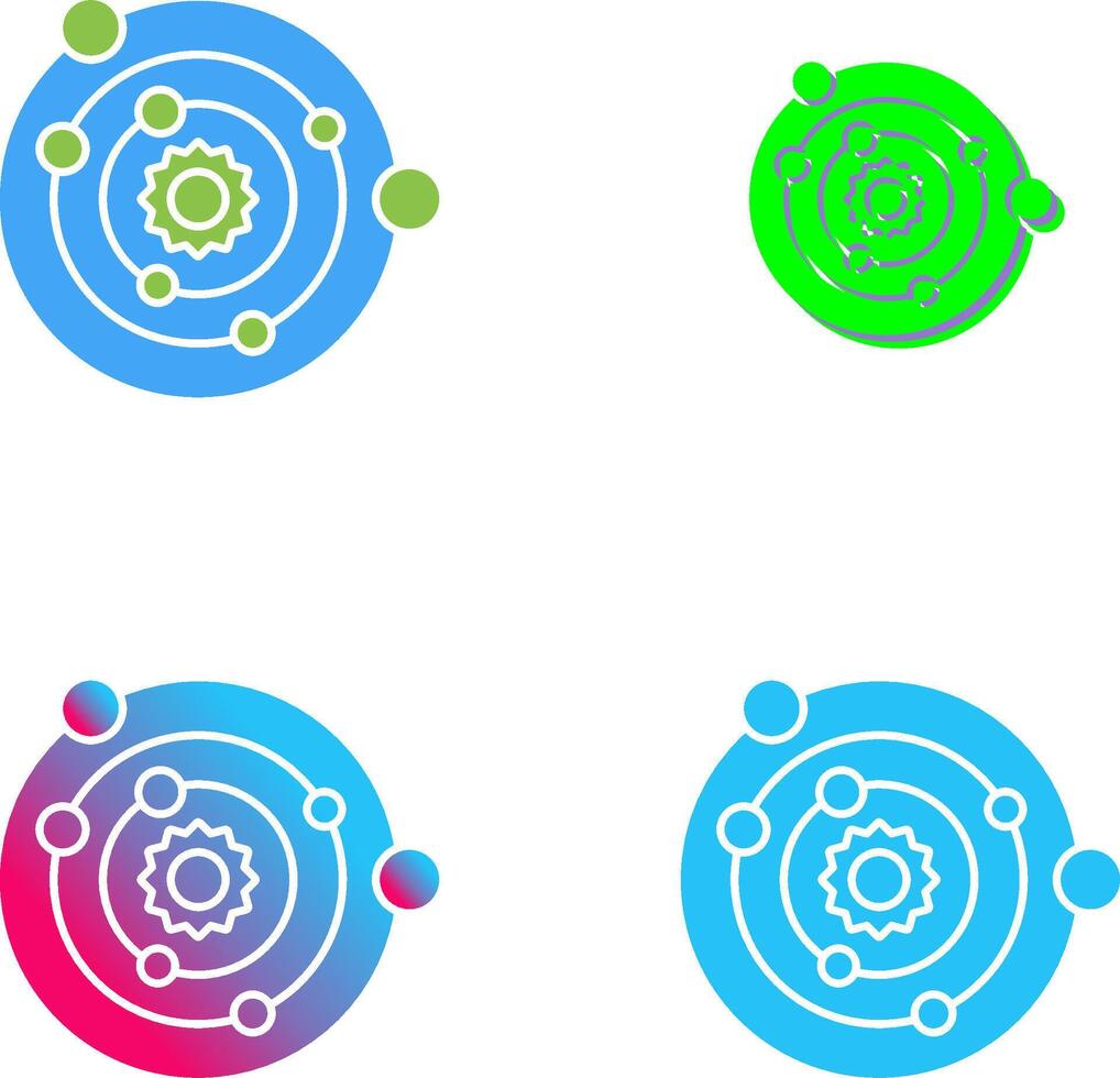 Solar System Icon Design vector