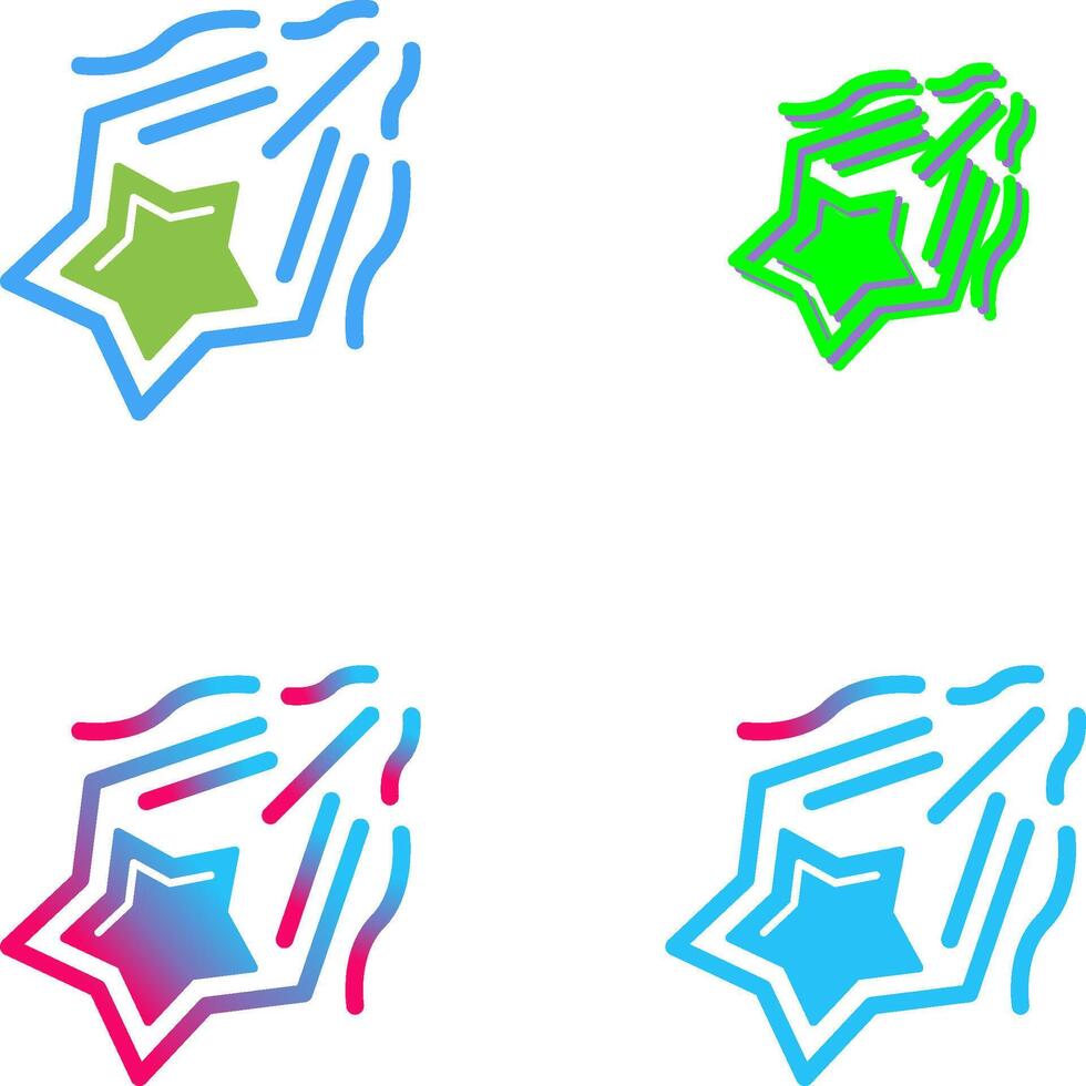 Shooting Star Icon Design vector