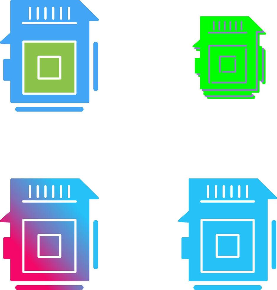 Sd Card Icon Design vector